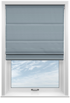 Menton, Tranquil Blue - Motorised Roman Blind